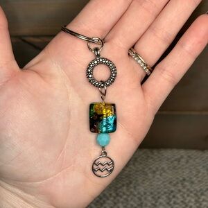 Handcrafted Aquarius Keychain